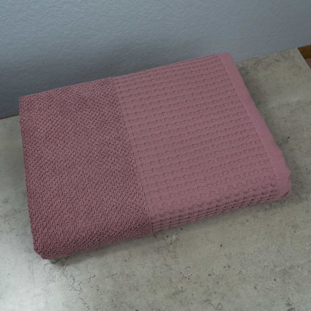 Комплект махровых полотенец Вафельный Бордюр 3шт GM Textile 50х90см, 50х90см, 70х140см 500г/м2 (Виноград) Сумы - изображение 2