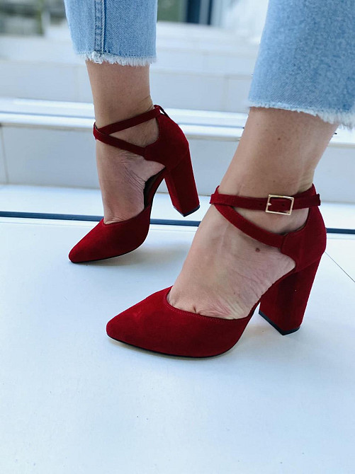 SANTINI Босоніжки жіночі SANTINI 953589-27 червоні (літо, замша натуральна) (3843) Коломыя - изображение 4