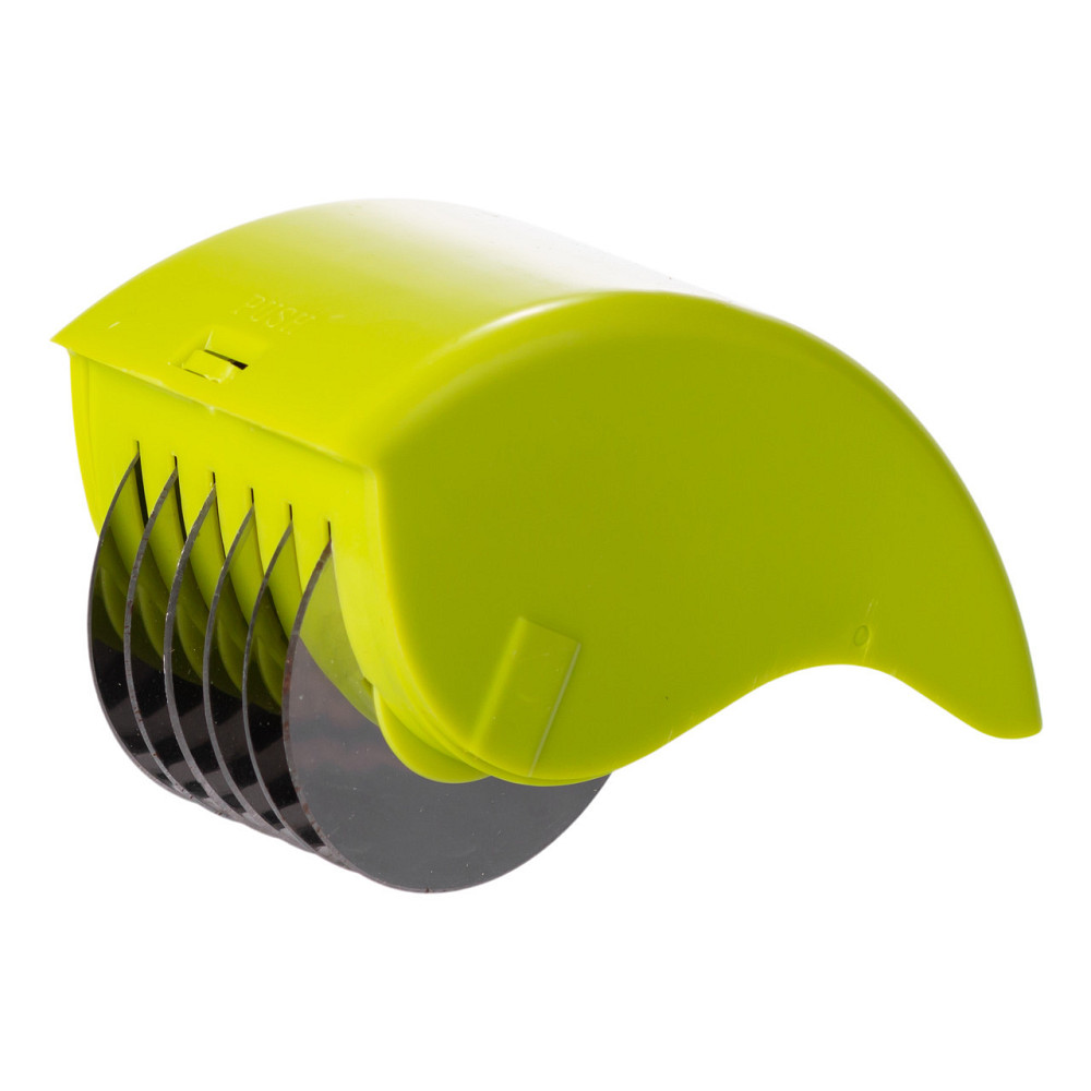 Ніж слайсер для зелені 6 лез ножа подрібнювач для зелені 15×6×8 (см) Салатовий HP-8-71 Київ - фото 1