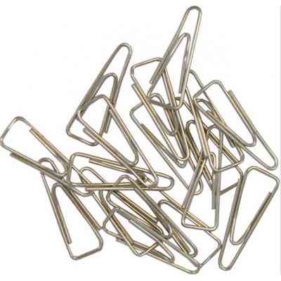 Скрепки канцелярские Buromax 25мм, nickel-plated, triangular, 100шт (BM.5007) Винница