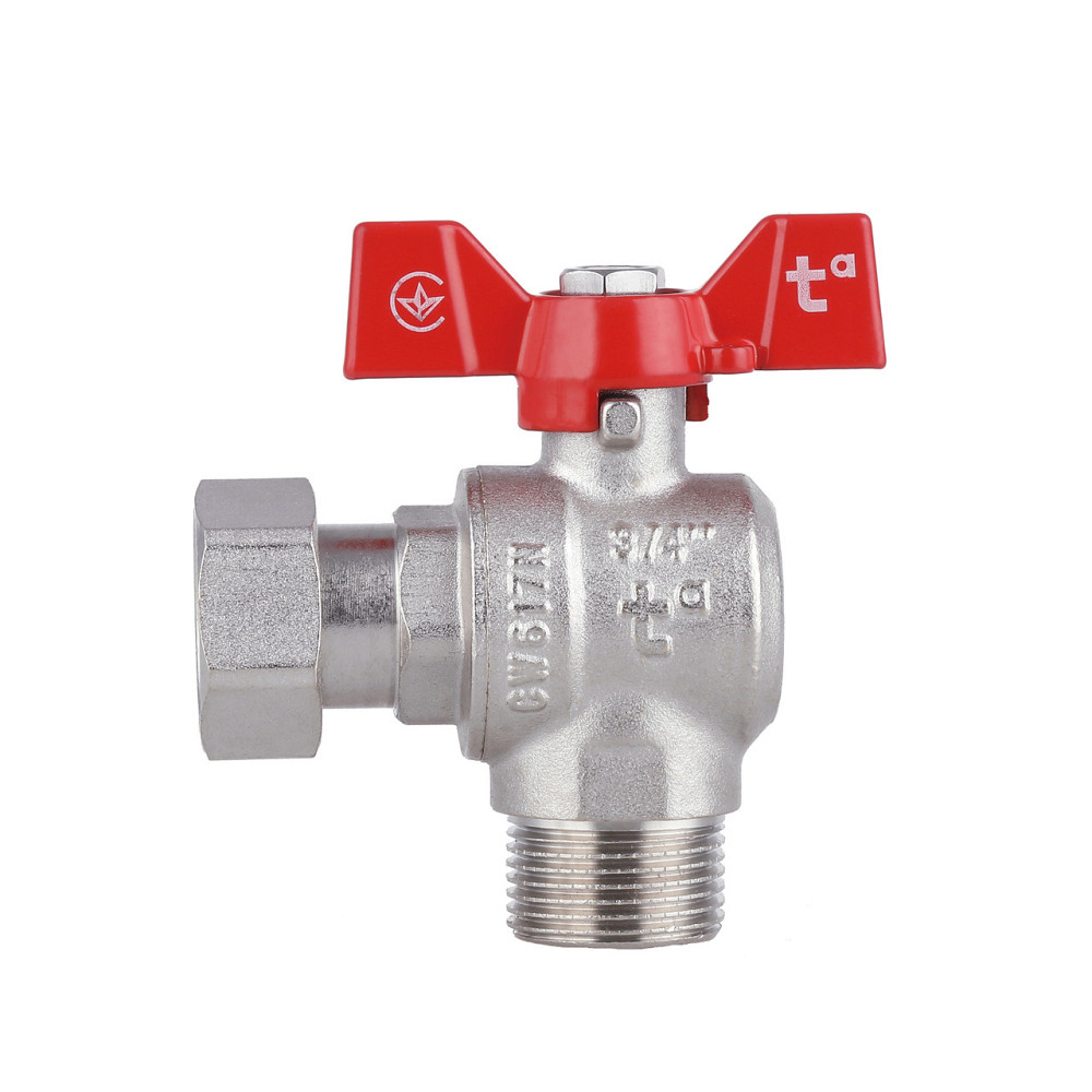 Кран кульовий із накидною гайкою Thermo Alliance Forte 3/4" ВЗ для води кутовий SF224W20 Київ - фото 9
