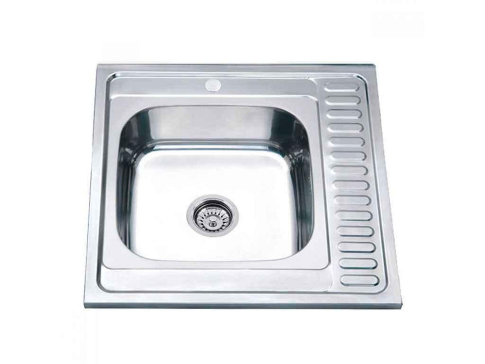 Мийка накладна 600x600x160мм Z6060L-06-160MD (micro decor) ТМ ZERIX Київ - фото 1
