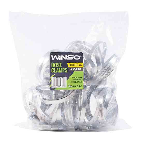 Хомуты Winso 60-80/W2, 9мм, 50шт Киев