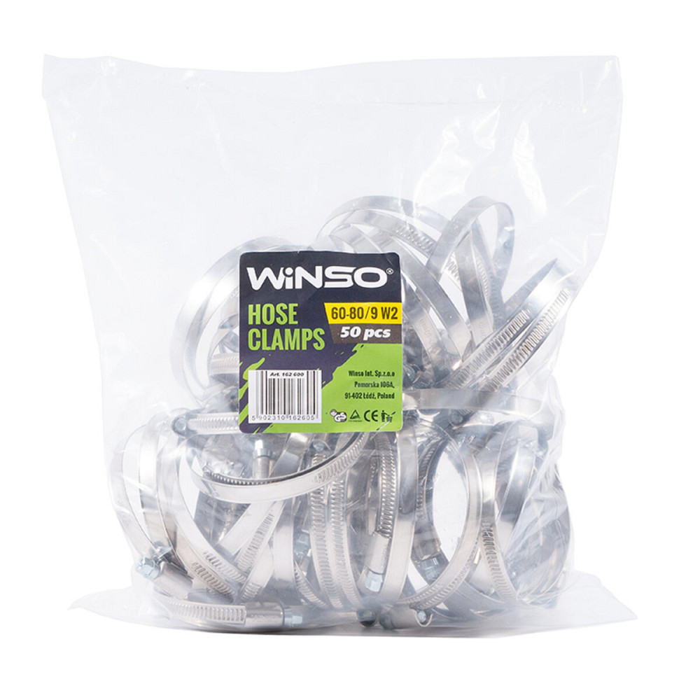 Хомуты Winso 60-80/W2, 9мм, 50шт Киев - изображение 1