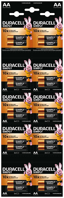 Батарейка DURACELL LR06 MN1500 уп. 1х2 шт. відривна (плакат 2х10) (6768607) Київ - фото 2