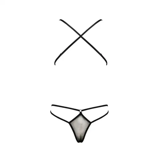 Боді монокіні з декольте Passion ERZA BODY XXL/XXXL, black Львів
