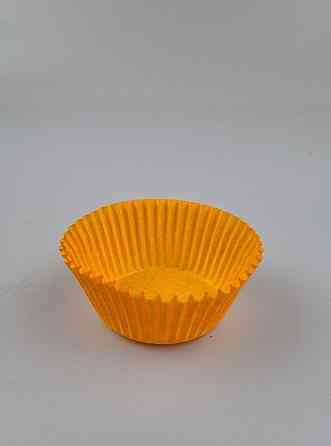 Тартолітка для кексів 7А кругла жовтогаряча D50 H30 (100 шт.) (1 уп.) Харків