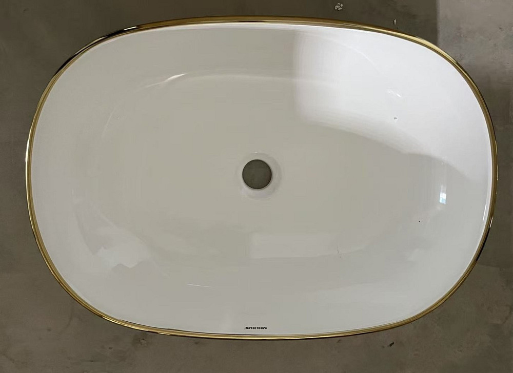 Раковина накладна Mixxus Premium ELLIPSE-0105 EDGE GOLD 600х400х150mm   ( MP6564 ) 31442 Харків - фото 7