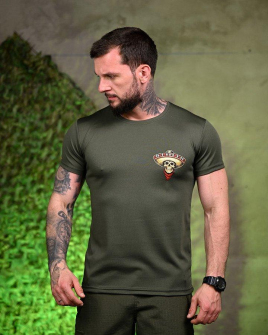 Тактическая потоотводящая футболка Mexico oliva ПП7706 Одесса - изображение 2