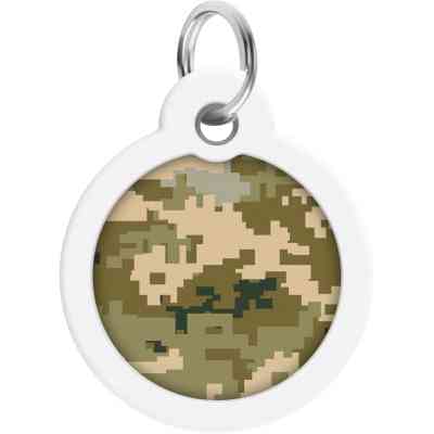 Адресник для животных WAUDOG Smart ID с QR паспортом "Милитари" круг 30 мм (230-4026) Винница