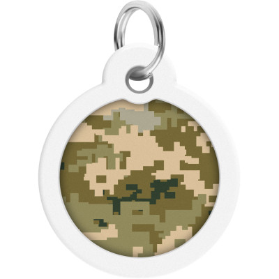 Адресник для животных WAUDOG Smart ID с QR паспортом "Милитари" круг 30 мм (230-4026) Винница - изображение 2