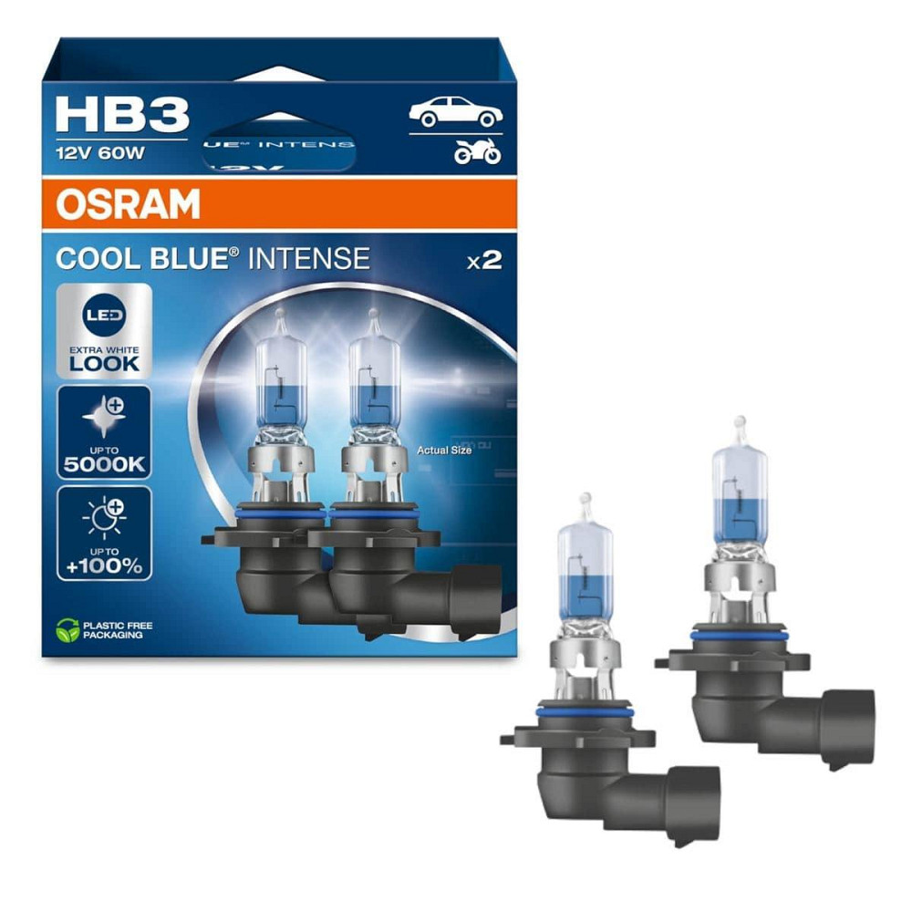 Комплект галогенових ламп OSRAM HB3 9005CBN-2HB Cool Blue Intense NG +100% 5000K 60W 12V P20d (2 шт) Харків - фото 1