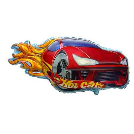 Фольгированный шар машина хотвилс красный 79*46см Киев