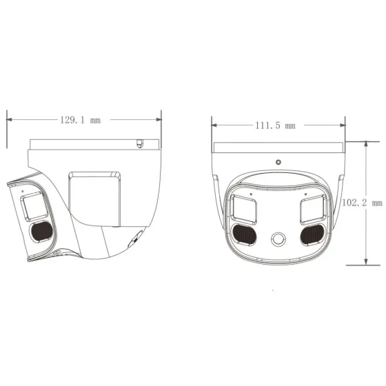 IP-відеокамера панорамна 4Mp*2 TVT TD-9585E3B-DP f=2.8mm, ІЧ+LED підсвічування, 2 мікрофони (77-00453) Київ