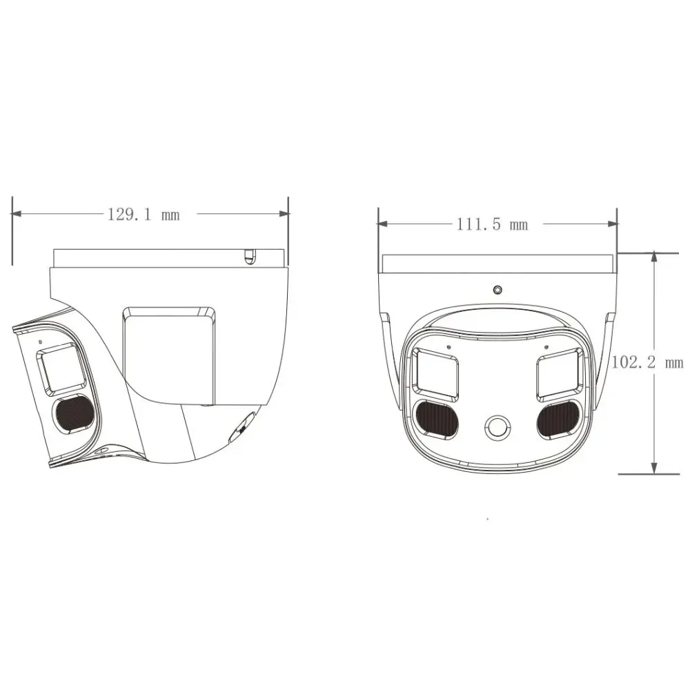 IP-відеокамера панорамна 4Mp*2 TVT TD-9585E3B-DP f=2.8mm, ІЧ+LED підсвічування, 2 мікрофони (77-00453) Київ - фото 2