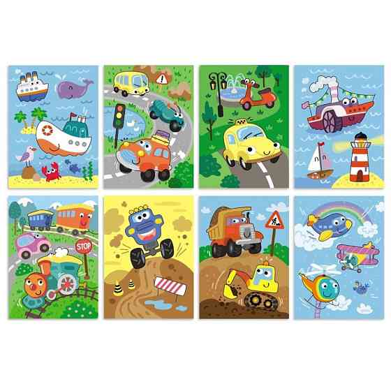 Набір водних розмальовок "Транспорт" 300309 з маркером для води Вінниця