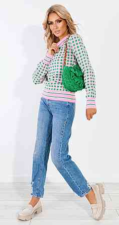 Красивый свитер в клетку (48-52) Киев