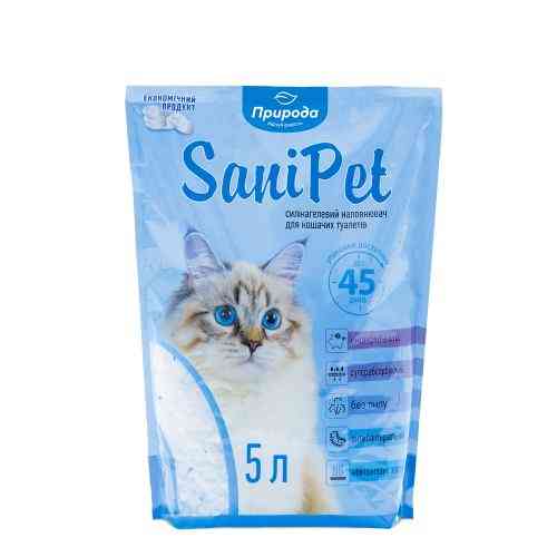Наповнювач Sani Pet для котячого туалету силікагелевий 5 л Київ
