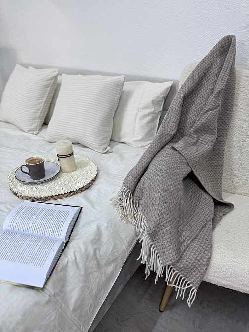 Vladi Плед Vladi 140x200 см вовняно-кашемірове 90/10% Familia коричневий Київ - фото 2