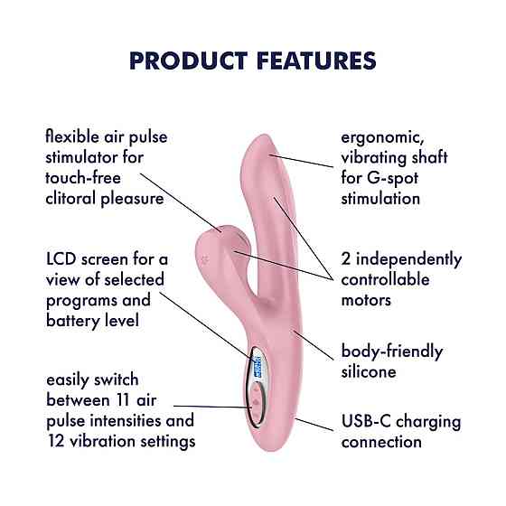 Вакуумний вібратор-кролик Satisfyer Pro+ G-Spot Generation 2 Pink Sex Aura Київ