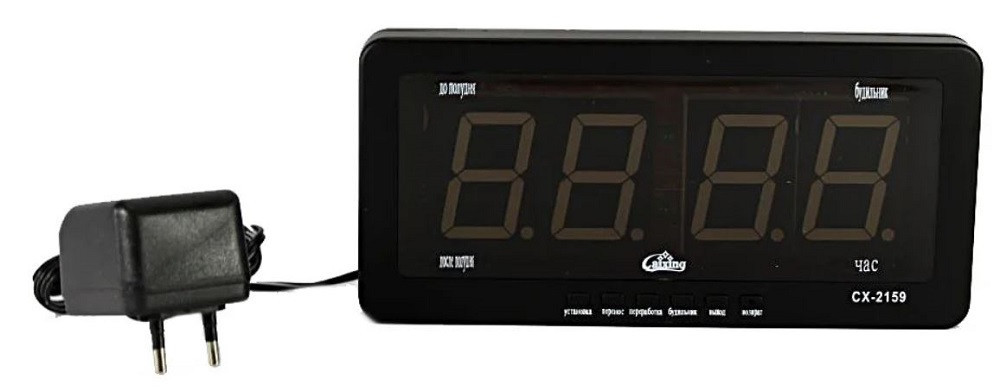 Годинник Caixing CX-2159 з зеленим підсвічуванням, чорний. Вінниця - фото 2