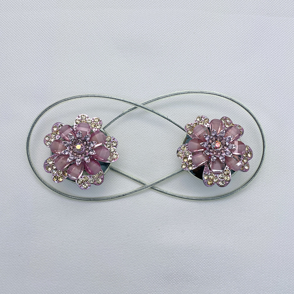 Магніти для штор та гардин "Flowers" набір 2 шт Пудровий (81-214) Київ - фото 5