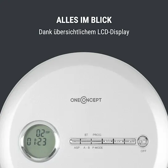 Портативный CD плеер OneConcept CDC 100 Discman MP3-CD ЖК-дисплей Германия Днепр