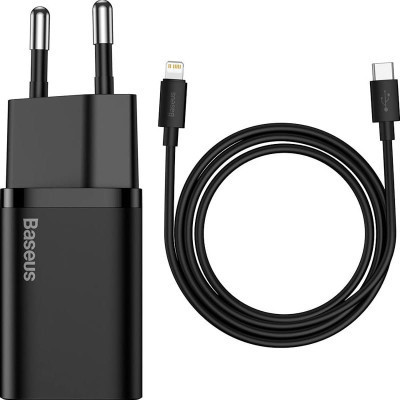 Зарядний пристрій Baseus Super Si 1C 20W With Cable Type-C/iP Black (TZCCSUP-B01) Вінниця - фото 5