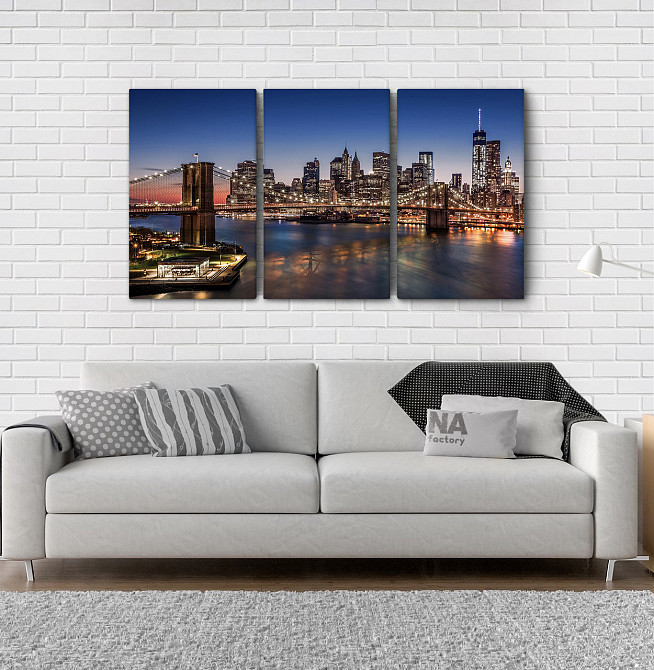 Модульна картина Нічне Місто Аrt-167_3А Київ - фото 2