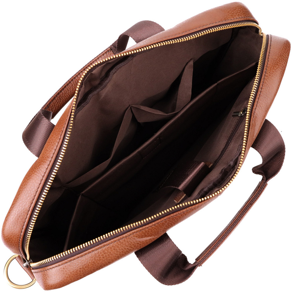 Чоловічий діловий портфель з натуральної шкіри Vintage 23038 Коричневий Київ - фото 10