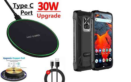 Беспроводное зарядное устройство Copper до 30W для Doogee S68 Pro, USB-C, LED Киев