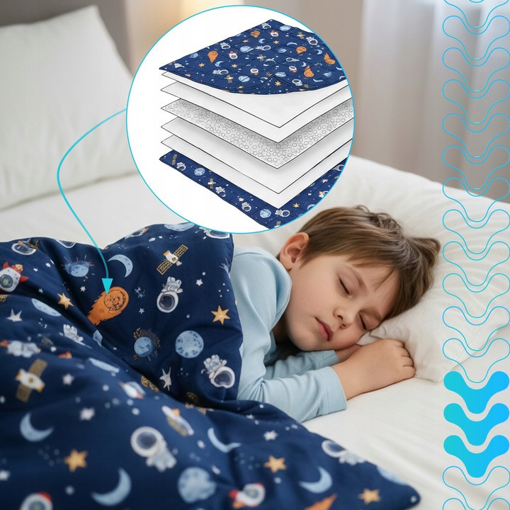 Ковдра обтяжена 4 кг гравітаційна 150х100 см дитяча Isomedix (26897) Нововолинськ - фото 10