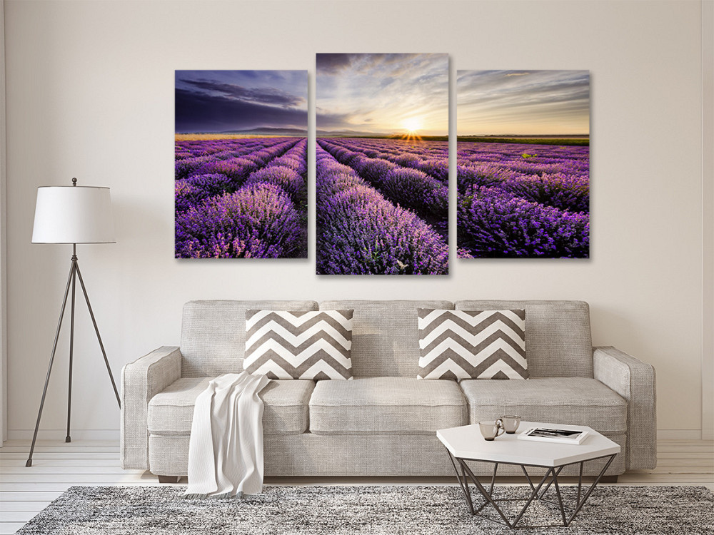 Модульна картина у вітальню/ спальню Лавандове Поле  Art-634_3 70x130 см Київ - фото 2