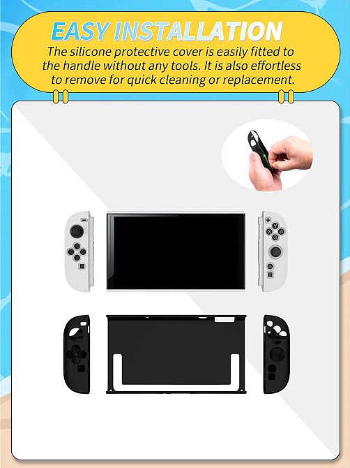 Чохол для Nintendo Switch 2 Case Split Чорний TPU Grip PC задня панель протиковзкий відведення тепла Київ - фото 9