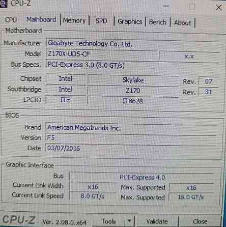 Материнская Плата Gigabyte GA - Z170X -UD5 LGA 1151 Киев