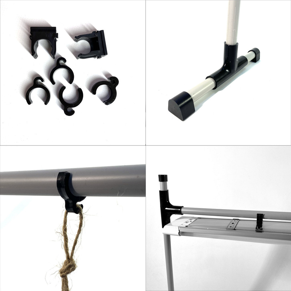 Top Hooks Plastic – тримач для фітоламп на підвіконня. Стійка для ламп для рослин Бориспіль - фото 4