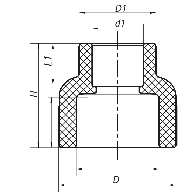 Муфта редукційна ВВ 75x40 PPR Koer K0208.PRO (KP2573) Киев - изображение 2