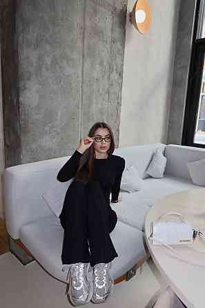 Женский базовый костюм двойка из мягкой вискозы Черный, 42/44 Одесса