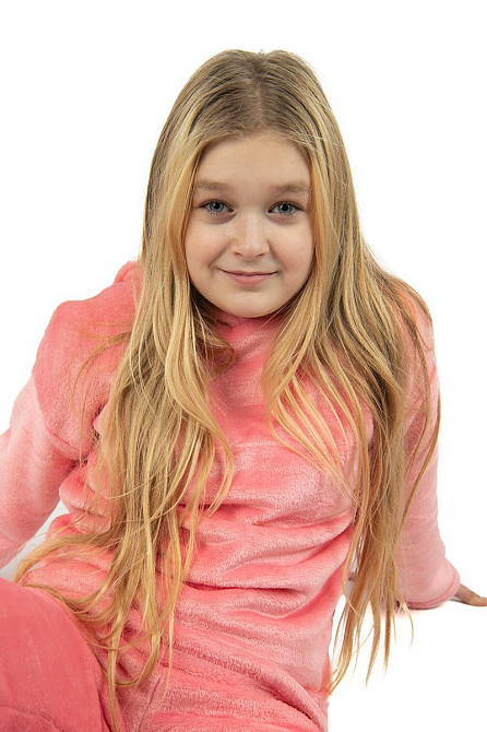 Піжама підліткова для дівчинки, рожева, тепла, велсофт, топ Київ - фото 3