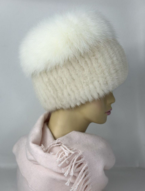 Женская норковая шапка кубанка Жемчуг Харьков - изображение 3