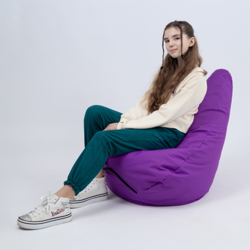 Кресло-груша Хатка Фиолетовая Средняя 80х100 Киев