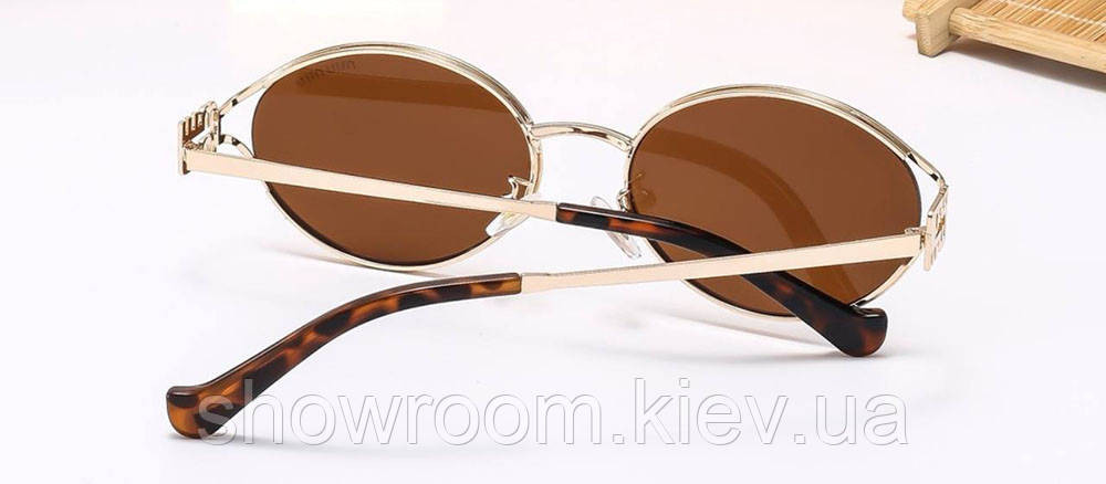 Женские стильные солнцезащитные очки (2123) gold Киев - изображение 2