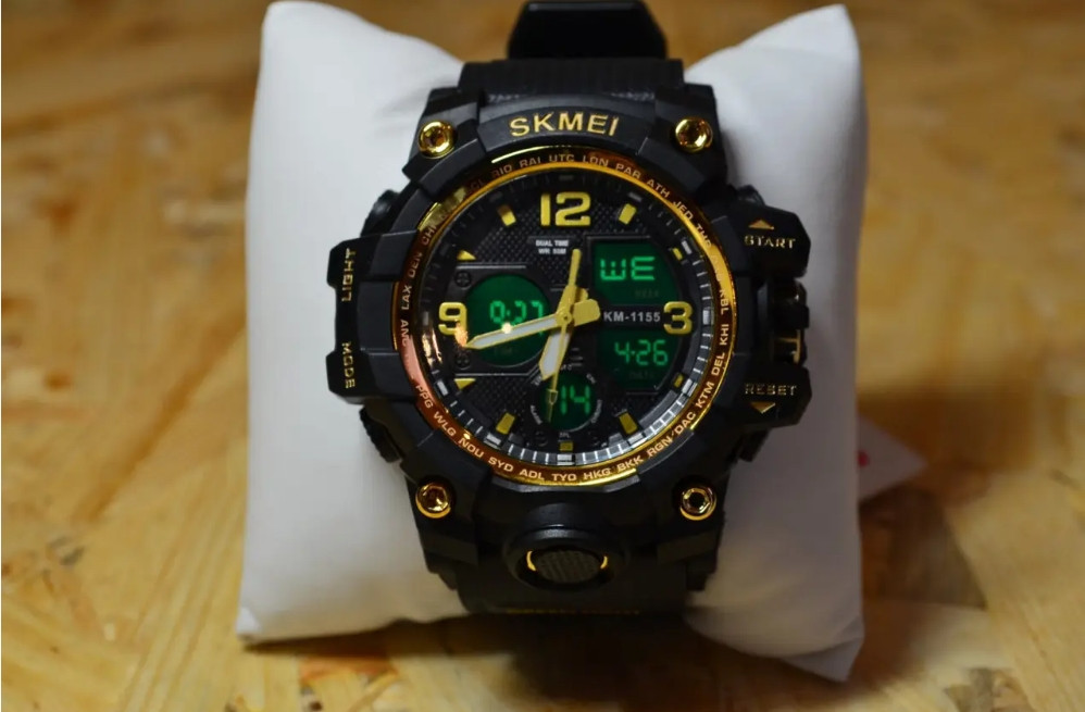 Мужские наручные часы Skmei Hamlet 1155 Черный с золотым Киев - изображение 7