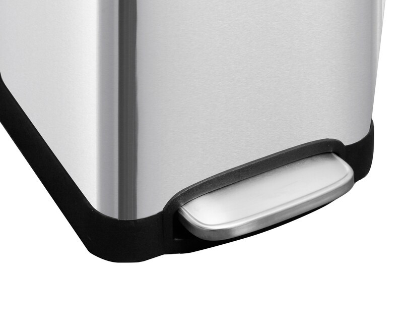 Квадратне сміттєве відро Mixxus Style-TC0106 з плавним закриванням 6 л, нержавіюча сталь Харків - фото 10