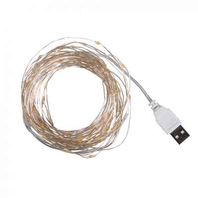 Гірлянда YES! Fun Нитка на мідному дроті 100 LED Тепло-біла 10 м Статична USB (975035) Вінниця