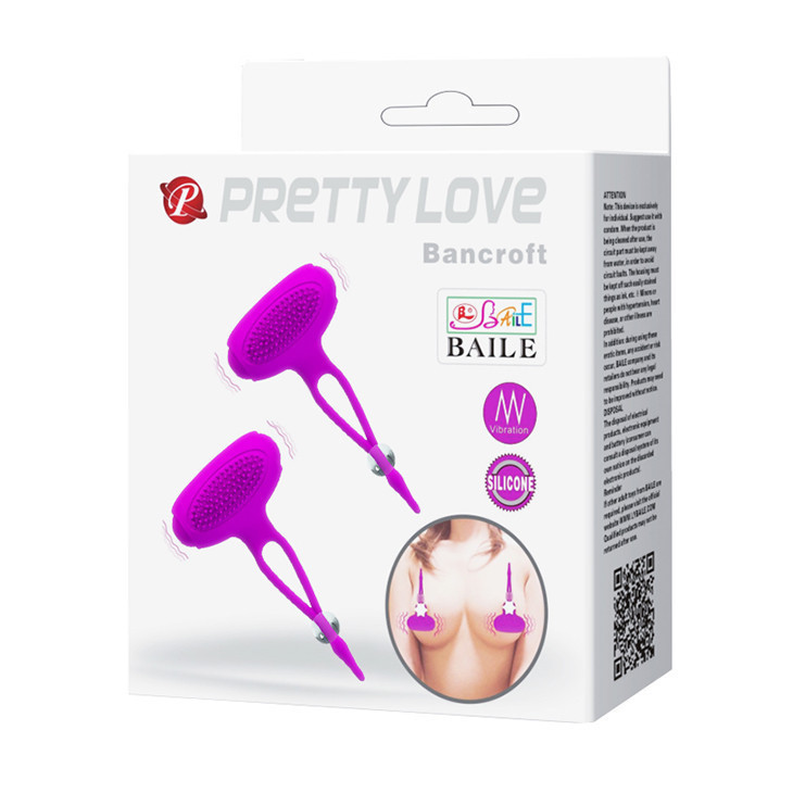 Затискачі для сосків - Pretty Love Bancroft Nipple Vibrator Purple Sex Aura Київ - фото 6