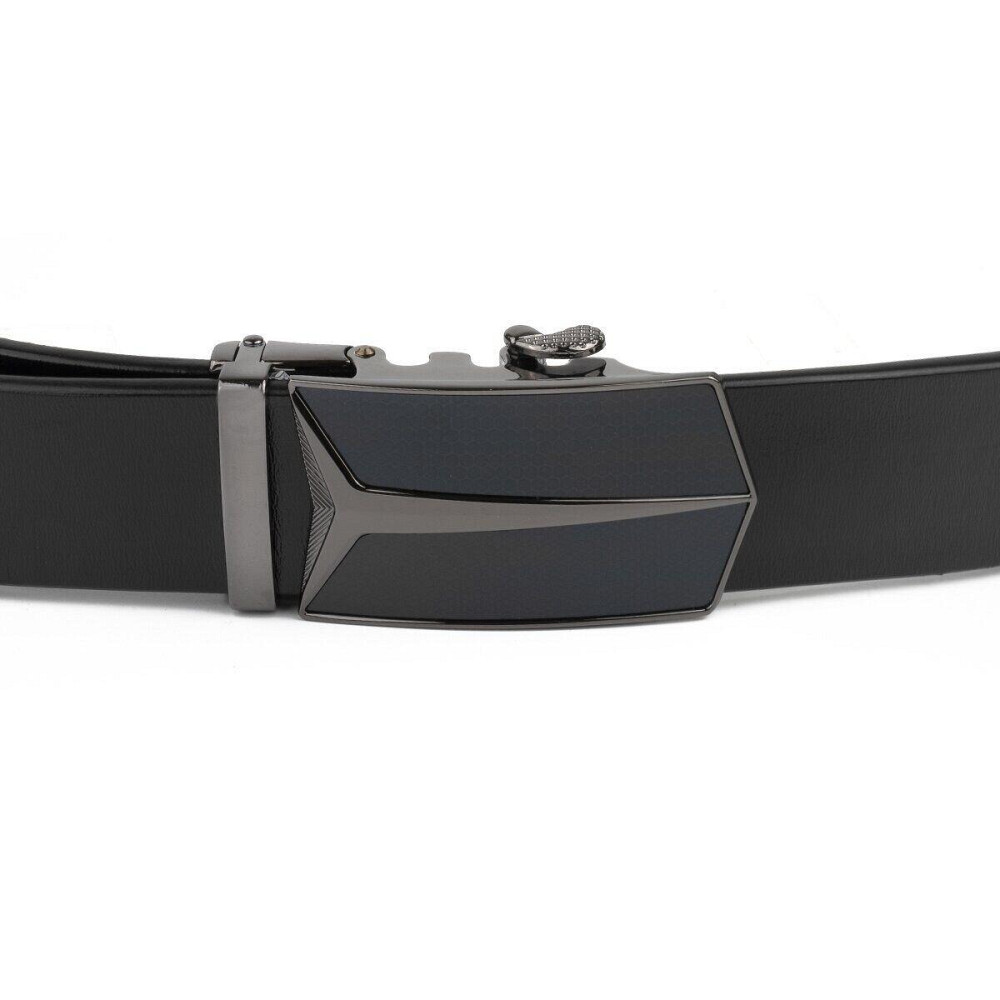 Ремінь чоловічий з автоматичною пряжкою Vintage 20282 Чорний Київ - фото 4