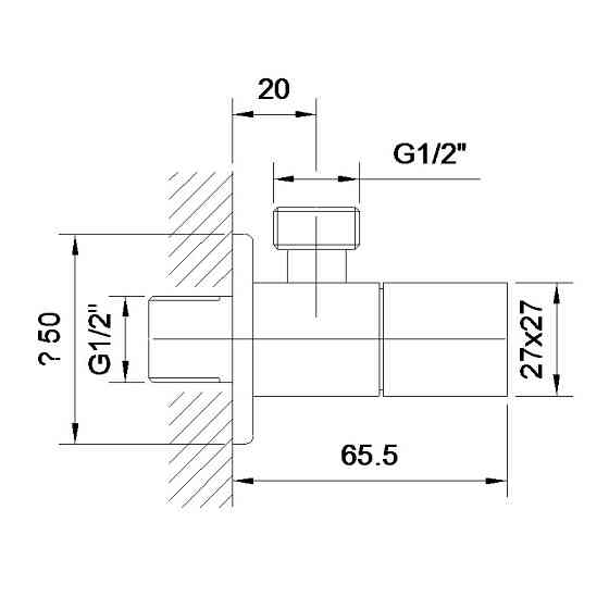 Угловой вентиль Imprese Grafiky ZMK041807001 Киев