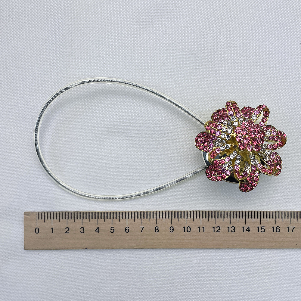 Магніти для штор та гардин "Flowers" набір 2 шт Рожевий з золотистим (81-201) Київ - фото 7