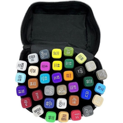 Художественный маркер Touch двухсторонних скетч маркеров 36 шт в чехле + блокнот А5 (40 л) в ассортименте для девочек (XK-MRK-GRL) Вінниця - фото 9